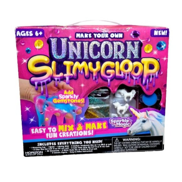 Unicorn Slimy Gloop Mix & Make DIY Slime Set w/ Gems Glitter Figures & More 6+ - Picture 1 of 3
